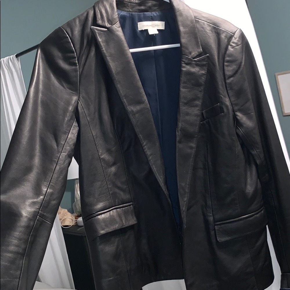 leather blazer